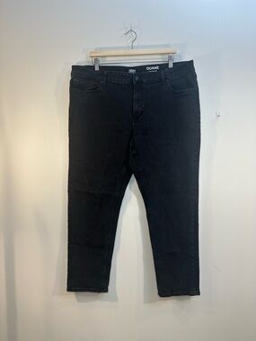 DKNY Jeans Duane Straight Fit Black Denim Mens Size 40W X 30L Stretch Cotton